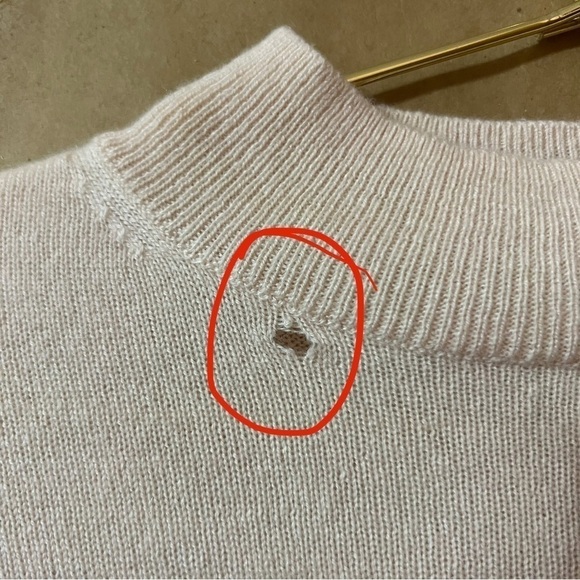 Everlane | Cashmere Crop Mock Neck Sweater Pullover Pink Size XS - Picture 4 of 14